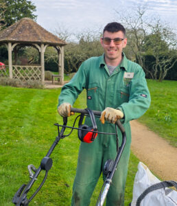 a photo showing sonny, a volunteer in the gardens